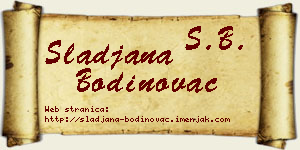 Slađana Bodinovac vizit kartica